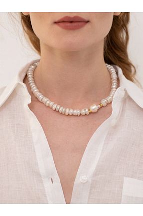 گردنبند نقره طلائی زنانه 925 عیار Linya Jewellery - کد 730047164