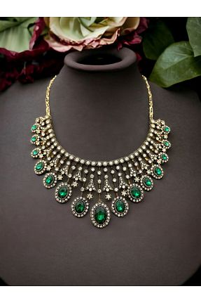 گردنبند جواهر سبز زنانه زیرکن FAYRA ACCESSORIES - کد 830083987