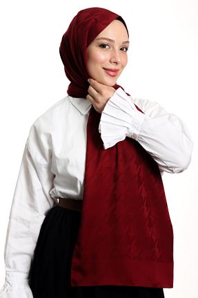 روسری زرشکی شیفون m moon scarf - کد 849454967