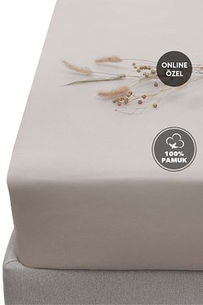 ست ملحفه دونفره بژ پنبه ای Yataş - کد 855156522