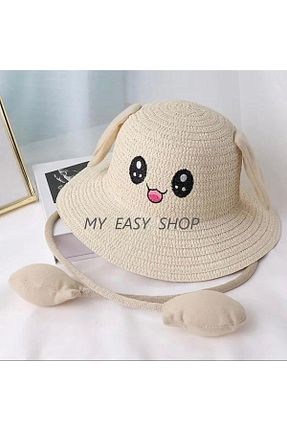 کلاه بژ بچه گانه حصیر My Easy Shop - کد 823676315