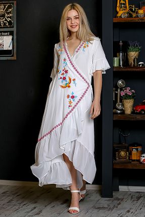 لباس سفید زنانه بافتنی Chiccy - کد 262529407