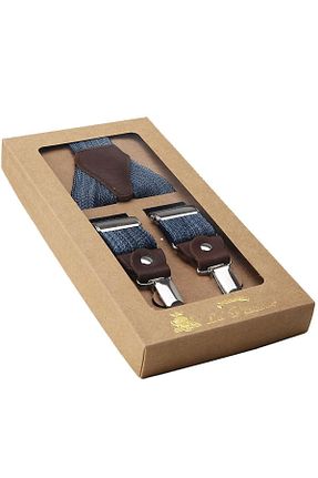 آویز شلوار آبی مردانه چرم خالص Kravatkolik - کد 42580472
