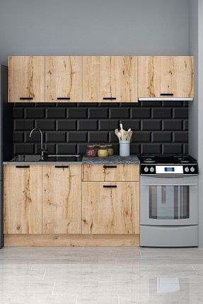 کابینت های آماده آشپزخانه رنگی Suntalam Fly Mobilya - کد 342799945