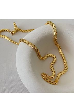 گردنبند استیل ( فولاد ) طلائی زنانه استیل ضد زنگ SİDE JEWELLERY - کد 771602294