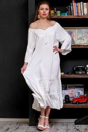 لباس سفید زنانه بافتنی Chiccy - کد 86656103