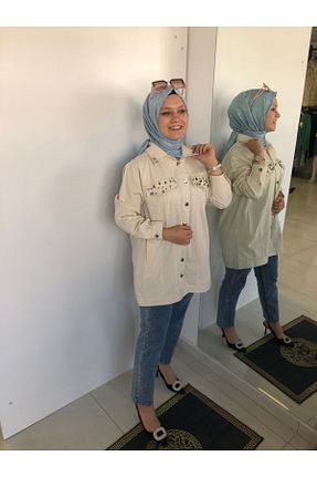 پیراهن حجاب نباتی زنانه رگولار SCA - کد 855236692