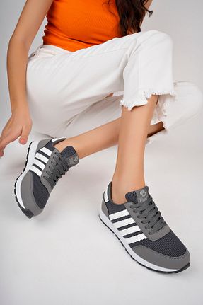 کفش اسنیکر طوسی بچه گانه بند دار Khayt - کد 855470096