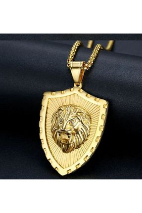 گردنبند استیل ( فولاد ) طلائی مردانه استیل ضد زنگ VİKİNGS - کد 771997163