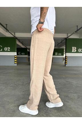 شلوار بژ مردانه مخلوط کتان Cuqq Denim - کد 846413506