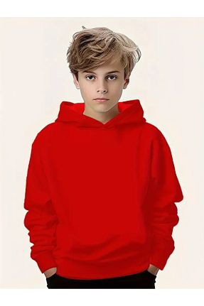 سوئیشرت قرمز بچه گانه ساده DAXİS Sportwear Company - کد 855476931