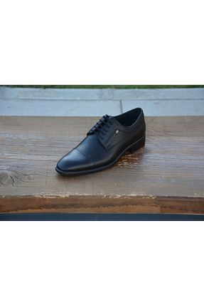 کفش کلاسیک مشکی مردانه چرم خالص LİCCAS - کد 855368346