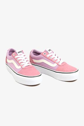 کفش اسنیکر صورتی زنانه چرم اصل Vans - کد 847604275