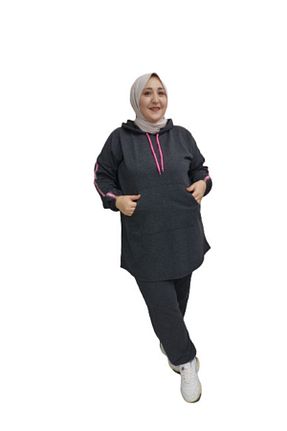 ست گرمکن حجاب طوسی زنانه سایز بزرگ CNG MODA - کد 165147279