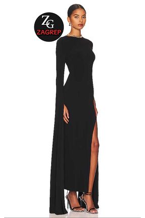لباس مجلسی و فارغ التحصیلی مشکی زنانه پنبه پلی استر Zagrep - کد 694703985