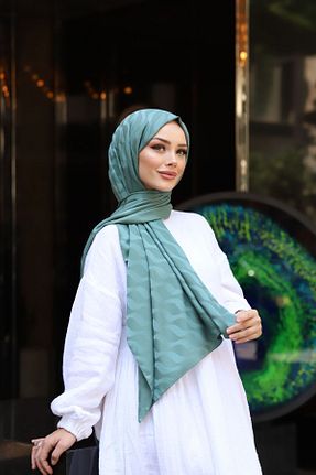 شال سبز زنانه پنبه ای MİS İPEK - کد 833863617