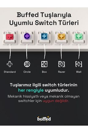 کیبورد گیمر سفید buffed - کد 784091699