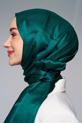 شال سرمه ای زنانه میکرو ساتن Modakaşmir - کد 855393293