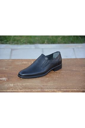 کفش کلاسیک مشکی مردانه چرم خالص LİCCAS - کد 855404938