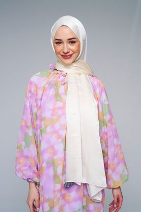 شال بژ زنانه میکرو ساتن Modakaşmir - کد 855392900