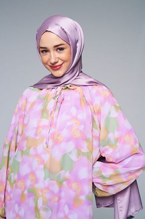 شال صورتی زنانه میکرو ساتن Modakaşmir - کد 855392411