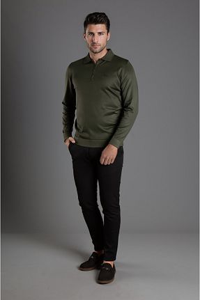 پلیور خاکی مردانه ساده ZEKİ ÖZER - کد 855412077