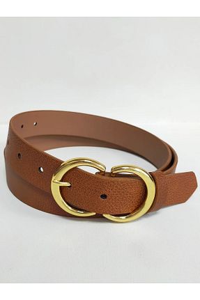 کمربند قهوه ای زنانه چرم مصنوعی Gesa - کد 855439630