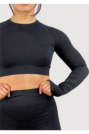 تیشرت اسپرت مشکی زنانه تنگ / اسلیم Sporcum - کد 237645304