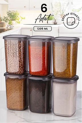 ظرف نگهداری طوسی پلاستیک NESS HOME - کد 750833484