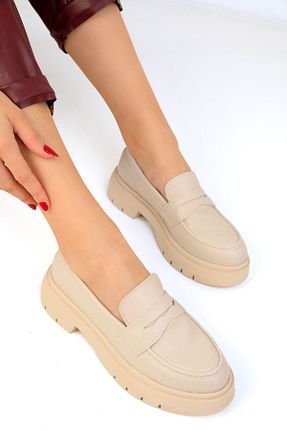 کفش لوفر بژ زنانه چرم مصنوعی SOHO - کد 852964763