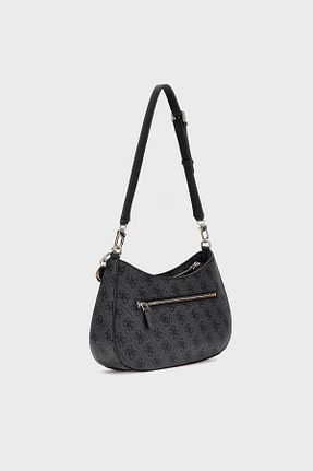 کیف دوشی طوسی زنانه پلی اورتان Guess - کد 748211970