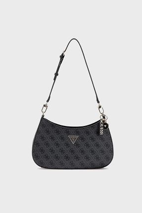 کیف دوشی طوسی زنانه پلی اورتان Guess - کد 748211970
