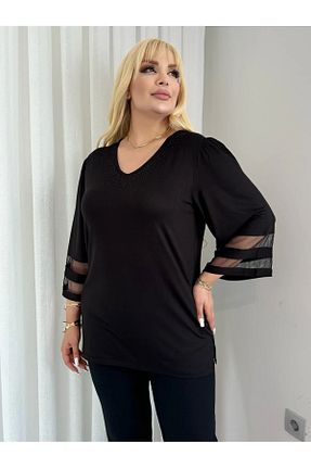 بلوز سایز بزرگ مشکی زنانه سایز بزرگ Genel Markalar - کد 855486996