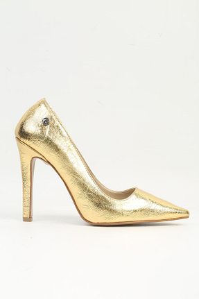 کفش پاشنه بلند کلاسیک طلائی زنانه طلا Pierre Cardin - کد 855546179