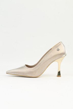 کفش پاشنه بلند کلاسیک صورتی زنانه پاشنه ضخیم Pierre Cardin - کد 855543205