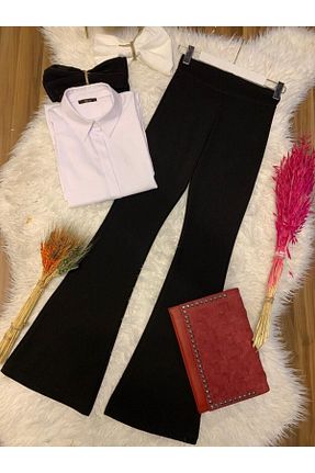 شلوار حجاب مشکی زنانه بافتنی TRENDBUTİK - کد 69952469