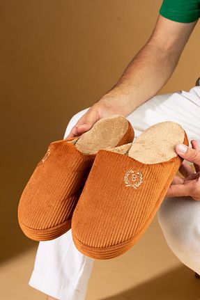 دمپائی خانگی قهوه ای مردانه پارچه ای Ege