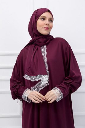 لباس زرشکی زنانه ریلکس بافتنی کد 806757511