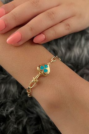 دستبند طلا زرد زنانه 14 عیار Fiyonk Kuyumculuk - کد 459027133