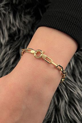 دستبند طلا زرد زنانه 14 عیار Fiyonk Kuyumculuk - کد 818684242