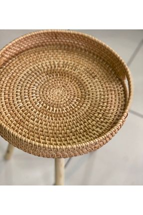 میز عسلی بژ چوب Toprak Design - کد 818931943