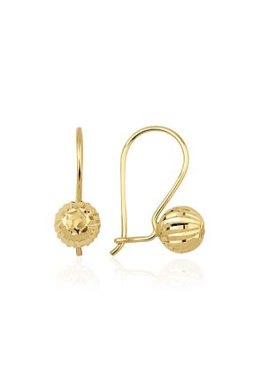 گوشواره طلا زرد زنانه 14 عیار Fiyonk Kuyumculuk - کد 813648581