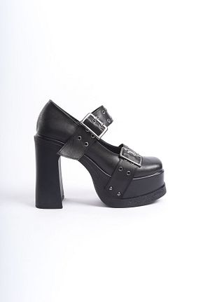 کفش پاشنه بلند کلاسیک مشکی زنانه چرم مصنوعی Shoesers - کد 847785551