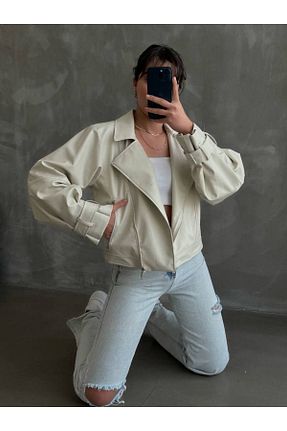 کت نباتی زنانه اورسایز İLKCET MODA - کد 814861530