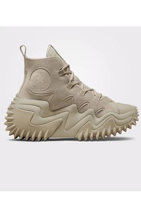 کفش اسنیکر خاکی زنانه بند دار Converse - کد 758842472