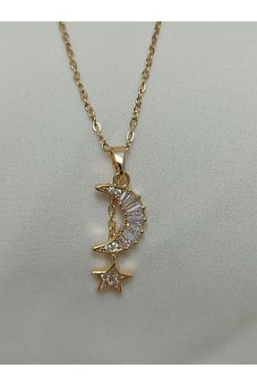 گردنبند استیل ( فولاد ) طلائی زنانه استیل ضد زنگ mamiko takı ve aksesuar - کد 839737862