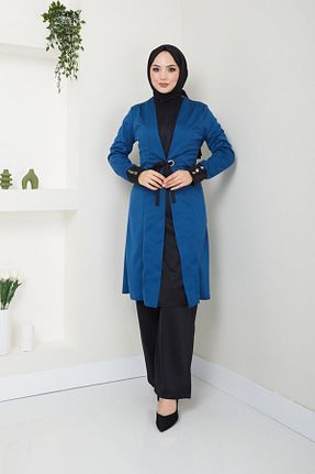ست بالاتنه و پائین تنه حجاب آبی زنانه رگولار Ayşe Melek - کد 829738414