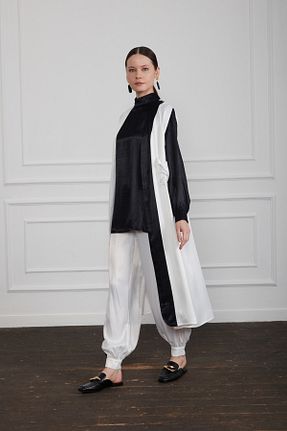 ست بالاتنه و پائین تنه سفید زنانه بافتنی MAQ DESIGN - کد 855618077
