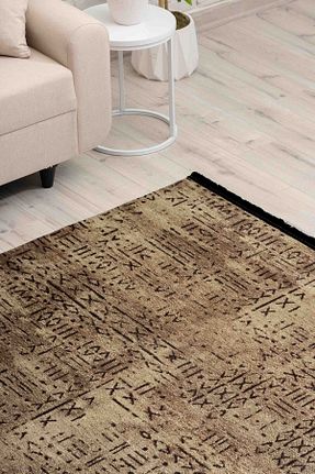 فرش قهوه ای زیره ضد لغزش Oriente Home - کد 747286691