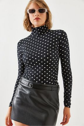 بلوز مشکی زنانه طرح دار Bianco Lucci - کد 855714915